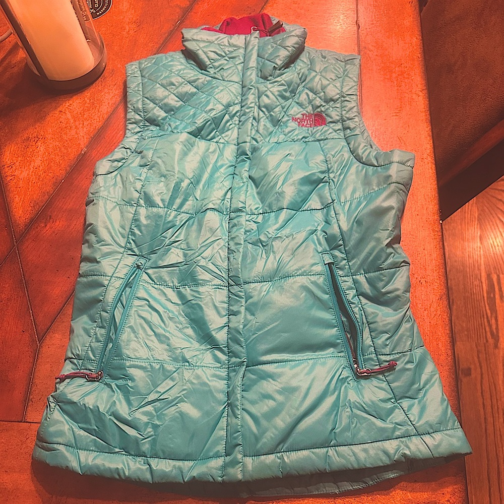 The North Face Turquoise puffer vest